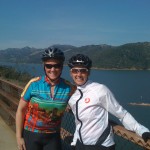 Jennifer with cycling friend
